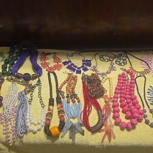 ALL 30 Vibrant Multicolor Necklaces Set 30 Alot